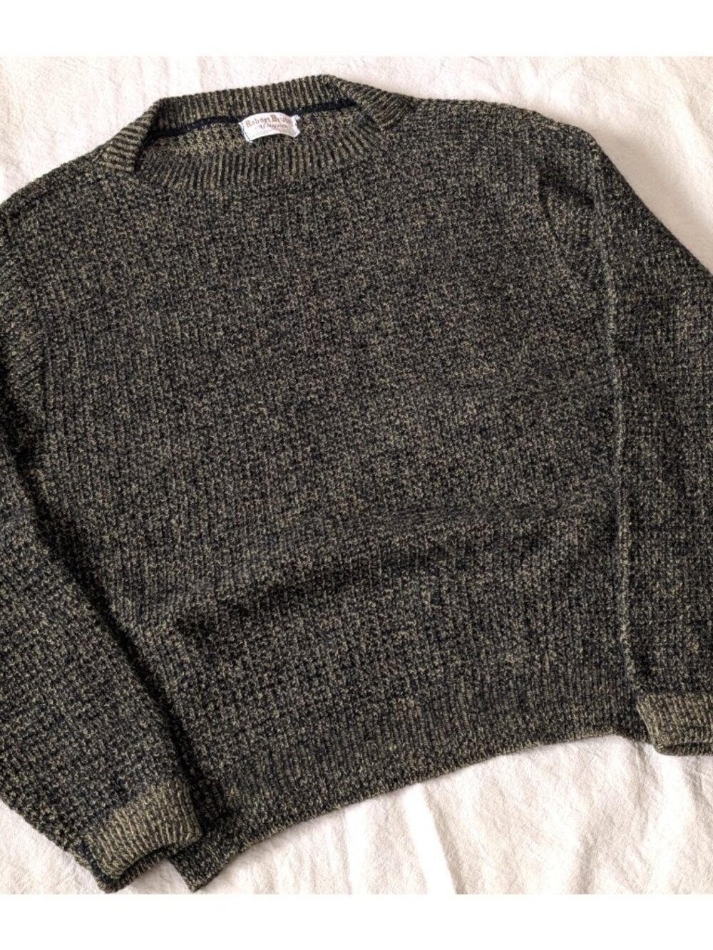 Vintage 60s Robert Bruce Magna Wool Alpaca Classic Knit Granpa Sweater Lagre